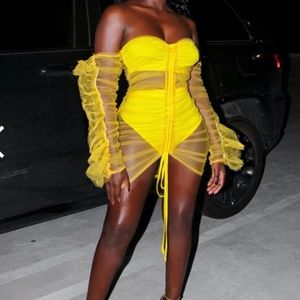 Pink Plastic Yellow Stephanie Dress